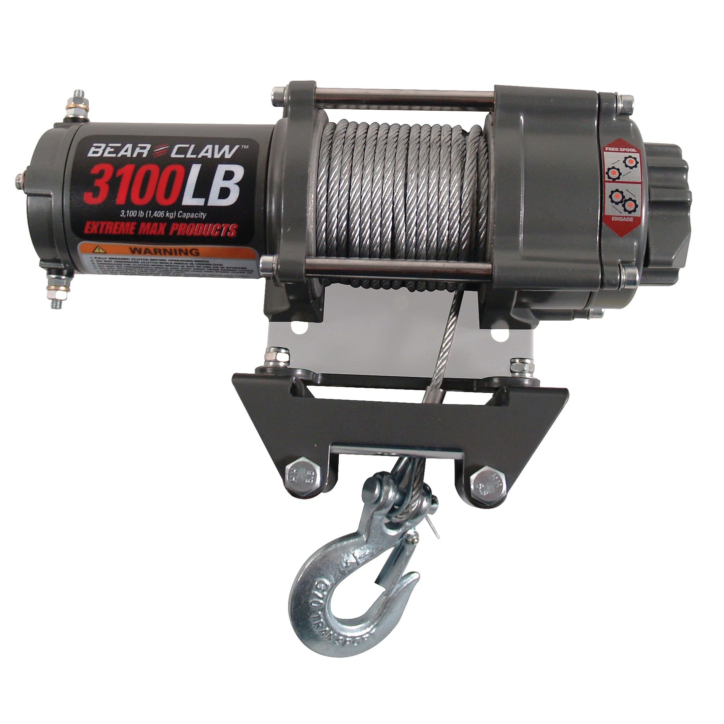 Extreme Max 5600.3072 Bear Claw ATV Winch - 3100 lbs.
