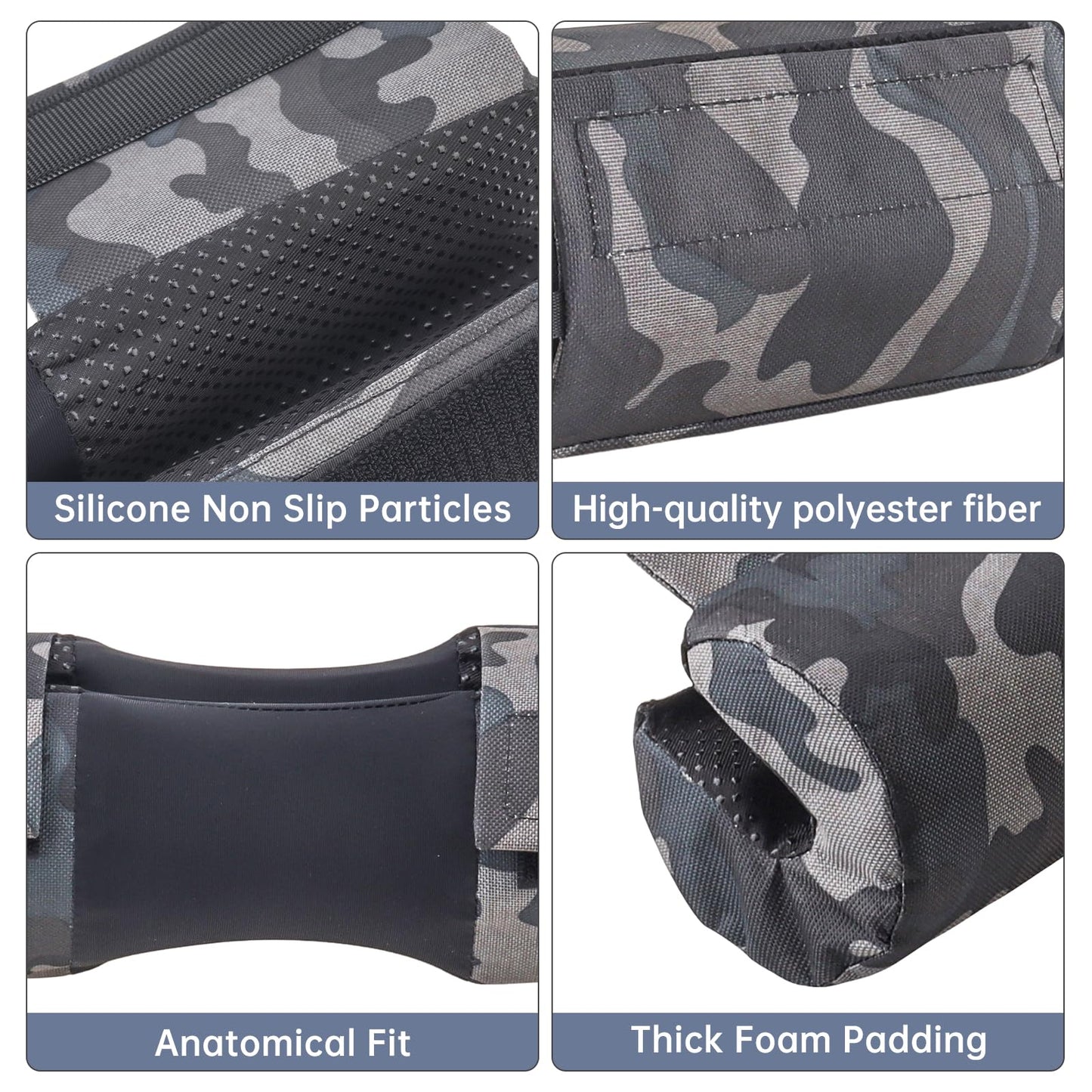 Tobefore Barbell Pad for Hip Thrusts & Squats - Extra Thick Non-Slip Cushion with Adjustable Strap, Fits Olympic/Standard Bars & Smith Machine