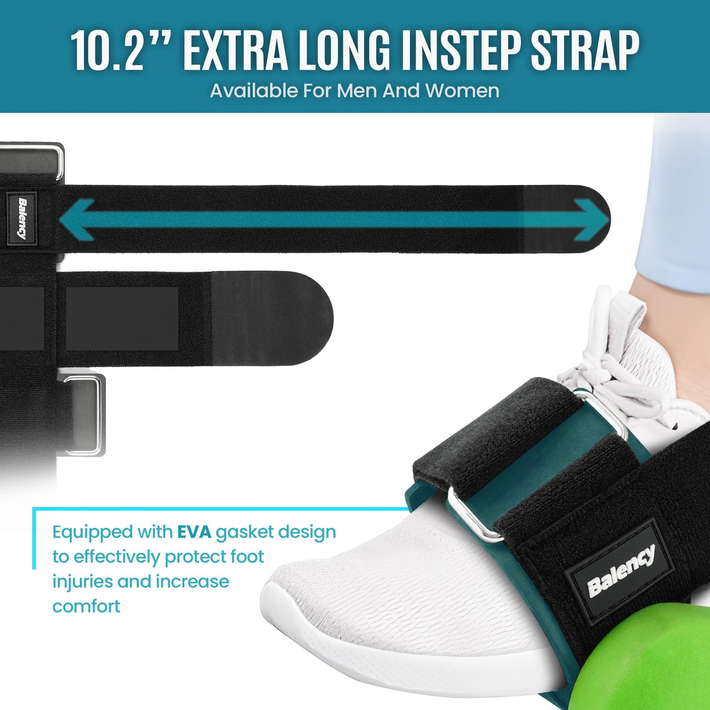 Dumbbell Foot Attachment for Leg Workout, Dumbbell Attachment Straps, Tibialis Trainer, Ankle Straps for Dumbbells, Dumbbells Foot Strap for Weight Lifting,Shin Splint,Hamstring Curls,Leg extensions