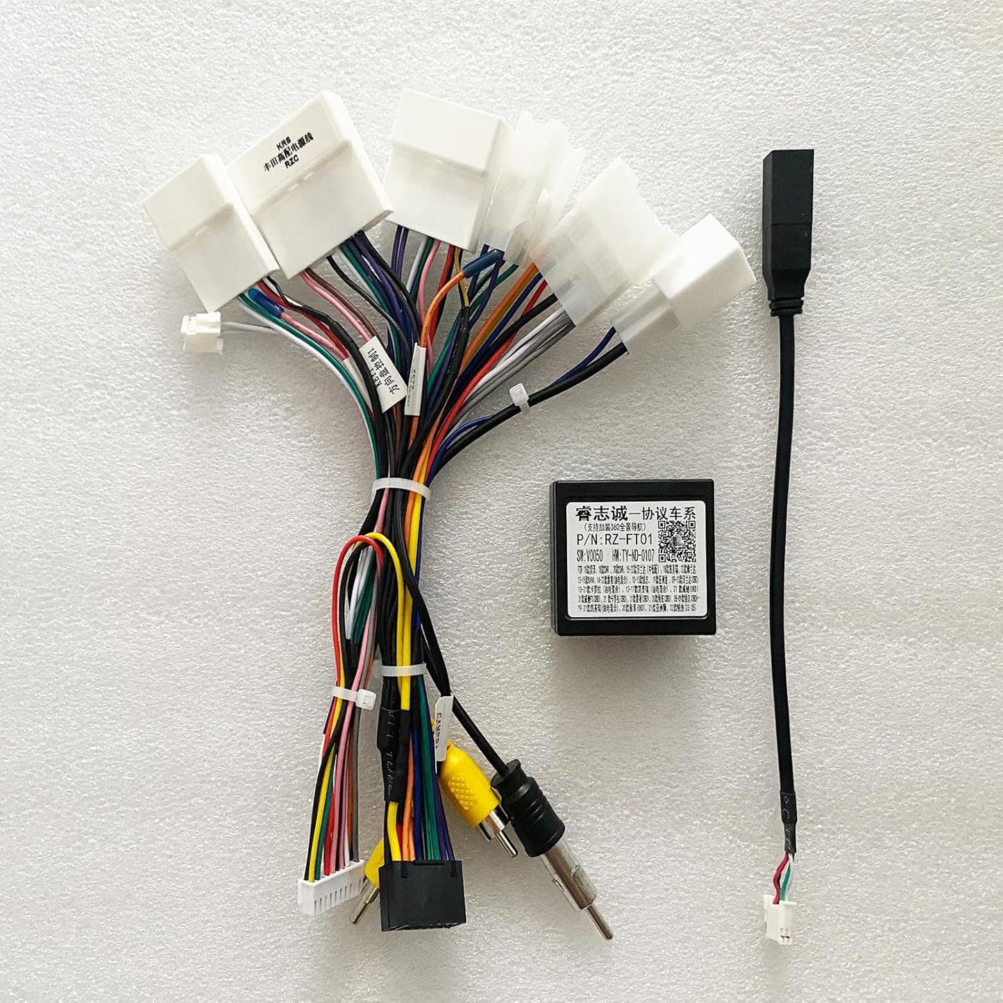 Bestycar 16pin RAV4 Car Radio Stereo Power Retrofit Wiring Harness Adapter fits for Toyota Camry Corolla Highlander