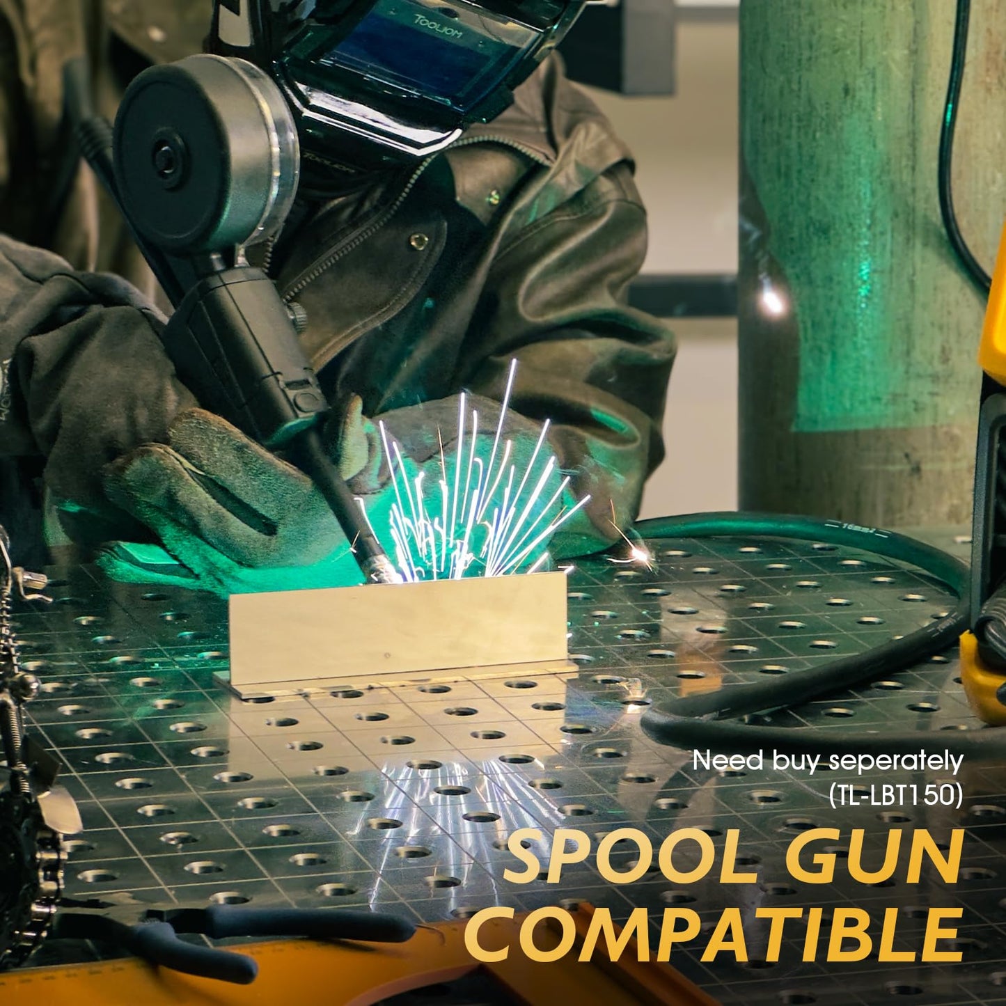 TOOLIOM MIG/TIG/CUT/Stick/Flux MIG/Spool Gun Welder 6 in 1 Multiprocess Welding Machine 110/220V Dual Voltage Aluminum Welding Machine Spool Gun Compatible