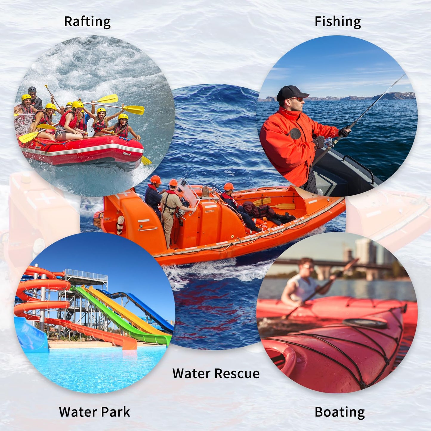 NewDoar 6mm Marine Floating Rope High-Strength Braided Reflective Anchor Mooring Rope with Hook 10M 20M 30M 50M Dock Lines for Boating,Camping,Anchoring, Fishing,Mooring,Tent Canopy-Orange/10M