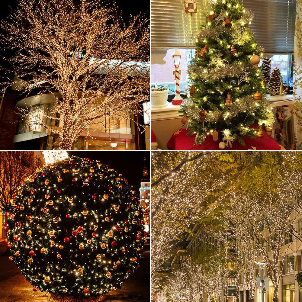 Skiennix 100FT Fairy Lights - 300 LED Waterproof Twinkle String Lights with Remote for Home & Garden