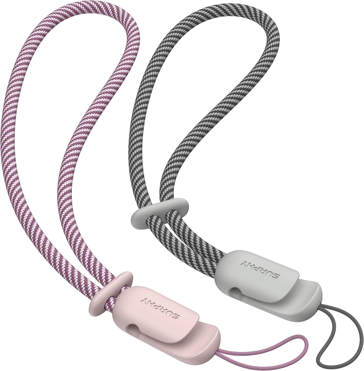 2 Pack 2-Color SURPHY Phone Lanyard for Cellphone Case, Phone Wrist Strap for Case, Cellphone Strap with Braided, Charm