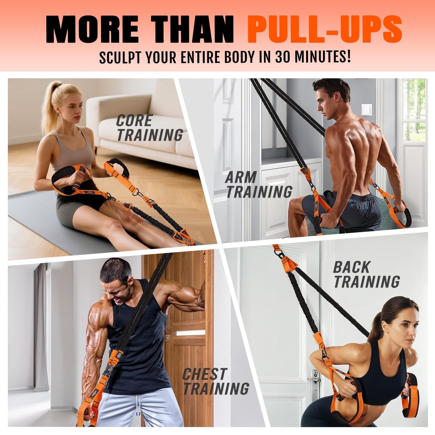 NTIUYOT Pull Up Bands, Heavy Duty Resistance Bands with Handle, Workout Bands for Pull Up Bar, Pullup Assist Band Set for Exercise, Full Body Workout, Home Gym for Enhanced Strength, Muscle Training