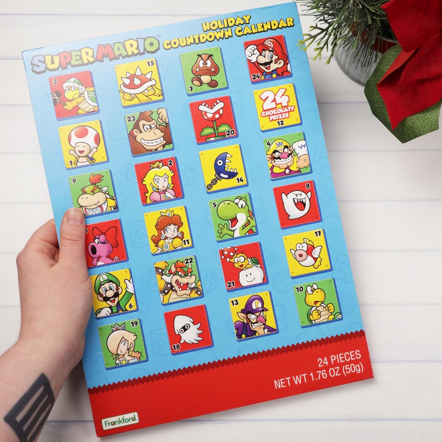 Super Mario Advent Calendar 2025 - 24-Day Countdown with Chocolate Treats | 1.76 Ounces