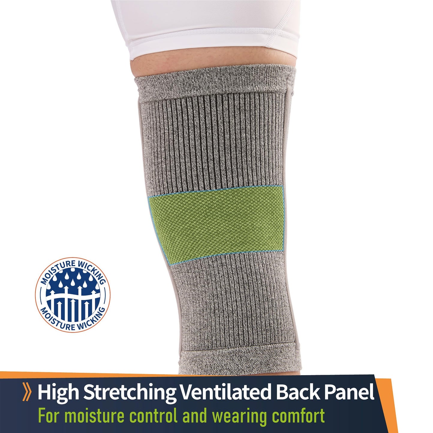 Comforband Premium Recovery Knee Compression Support – Germanium & Bamboo Charcoal Infused Knee Brace for Improved Circulation, Joint Stability, and Pain Relief (X-Large)