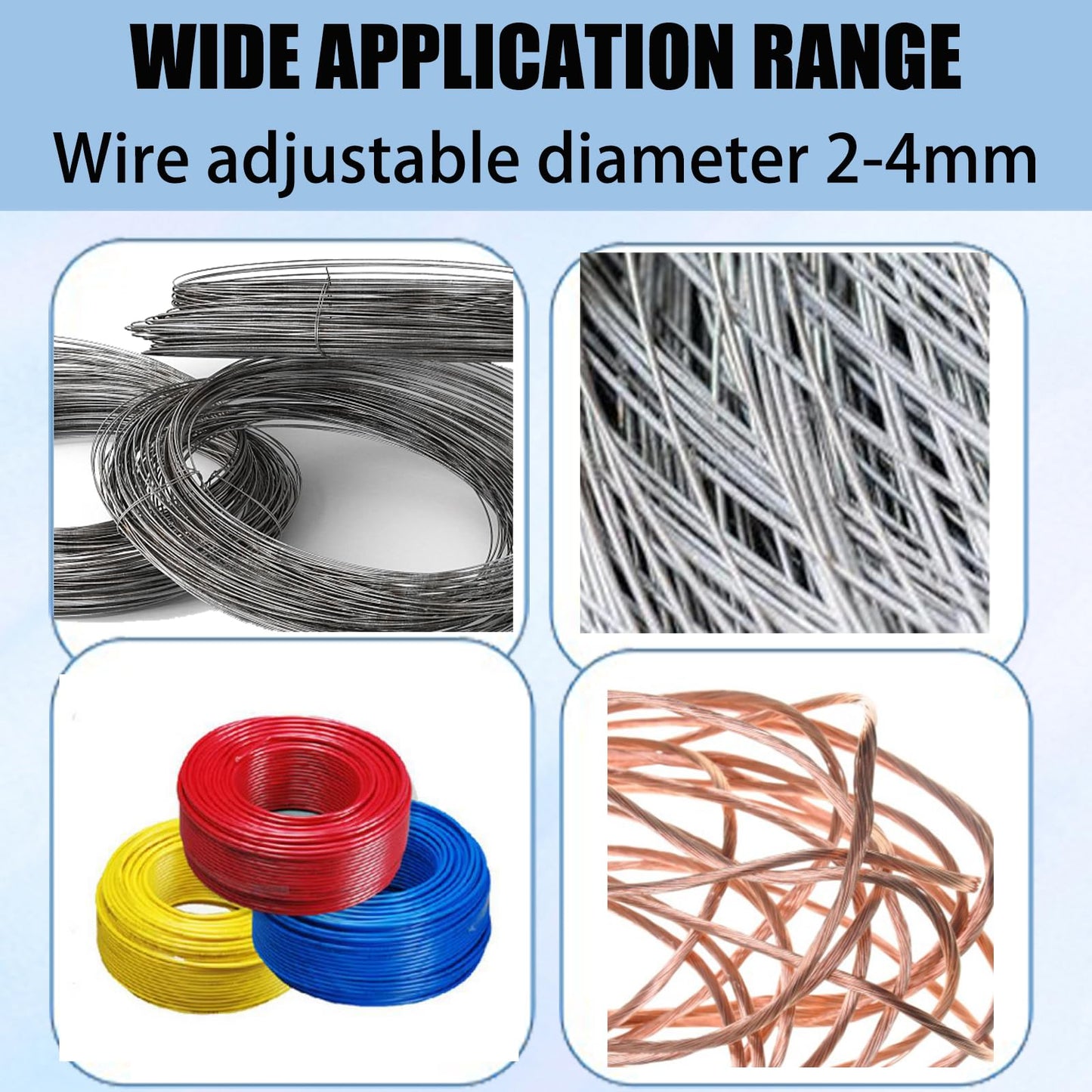 PreAsion Metal Wire Cable Straightener Straightening Machine with 10pcs V Shape Straighten Wheels Adjustable Diameter 2-4mm Straightening Tool for Different Metal Wire