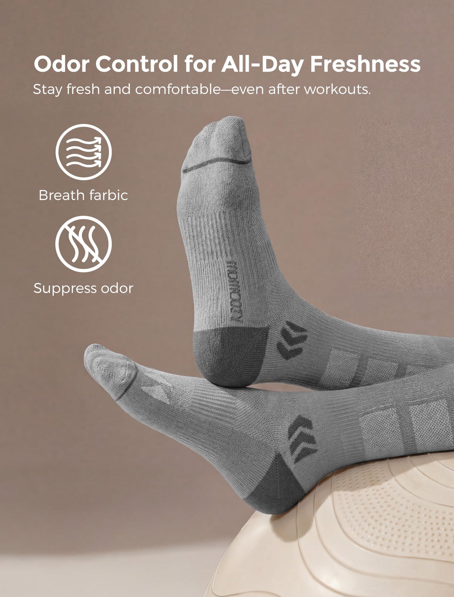 Momcozy Compression Socks for Women, 20-30mmHg Knee High Athletic Support Socks for Running, Travel, Flying, Yoga & Workouts 2 Pairs