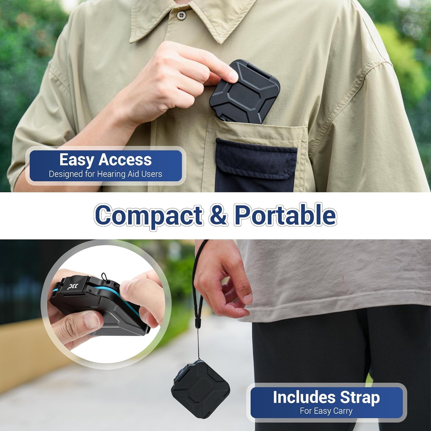 JJC 312 13 10 LR41 32x A312 Size312 P312 P13 P10 AG3, Size Battery Case Holder Storage, Water-Resistant Anti-Shock