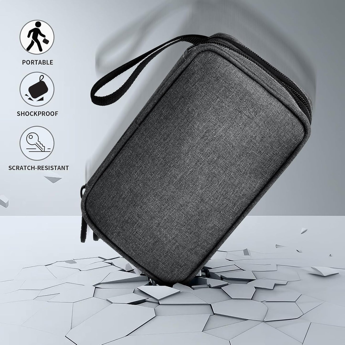 24 10 3-Layer USB Flash Drive & SD Card Organizer Case - Holds Thumb Drives & SD Cards - Anti-Static & Shockproof
