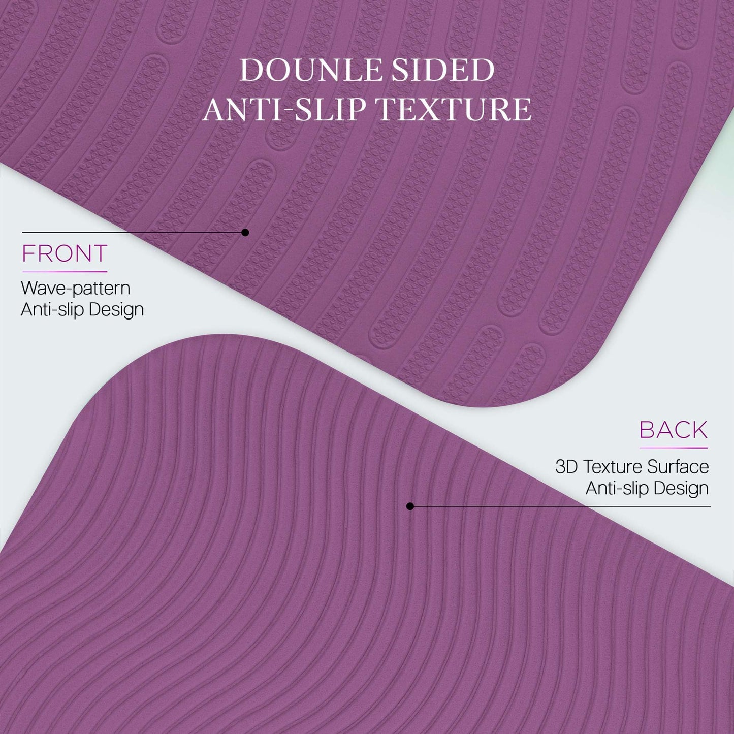 Feetlu Extra Thick 12mm Exercise Mat – Non-Slip, Joint-Friendly & Cushioned Fitness Mat for Yoga, Pilates & Floor Workouts – Durable, Supportive & Includes Feetlu Classic Strap