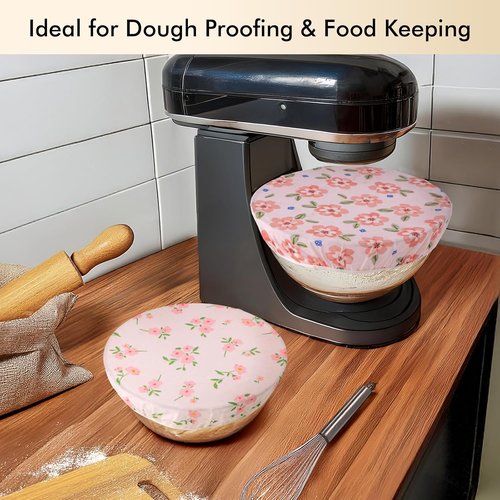 Beeswax Bowl Covers - Reusable 12 Inch Sourdough Bowl Covers for Bread Proofing | 2 Pack