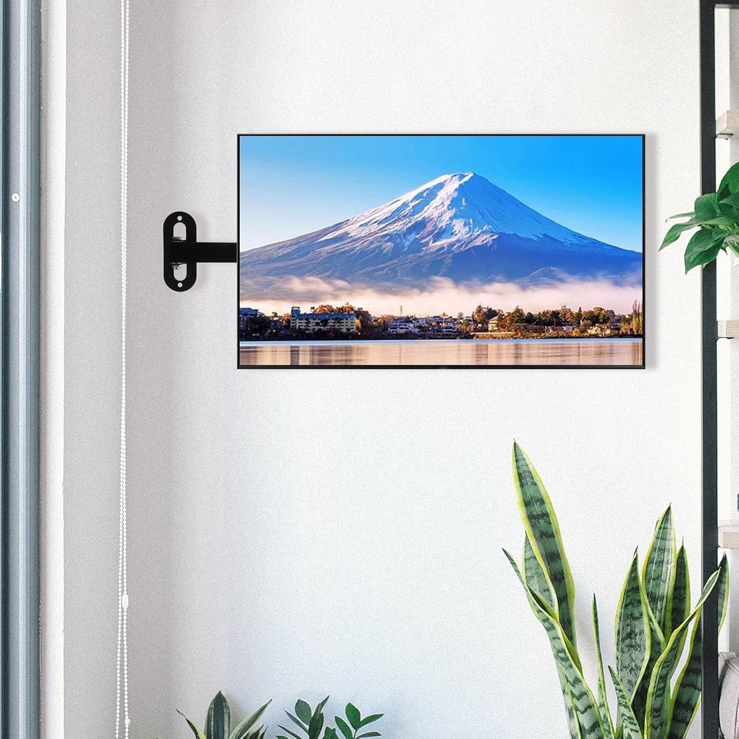 balacoo 14-27 Inch Adjustable Monitor Wall Mount Bracket for Computer Screens and Tvs, Fixed No-Drill Screen Holder