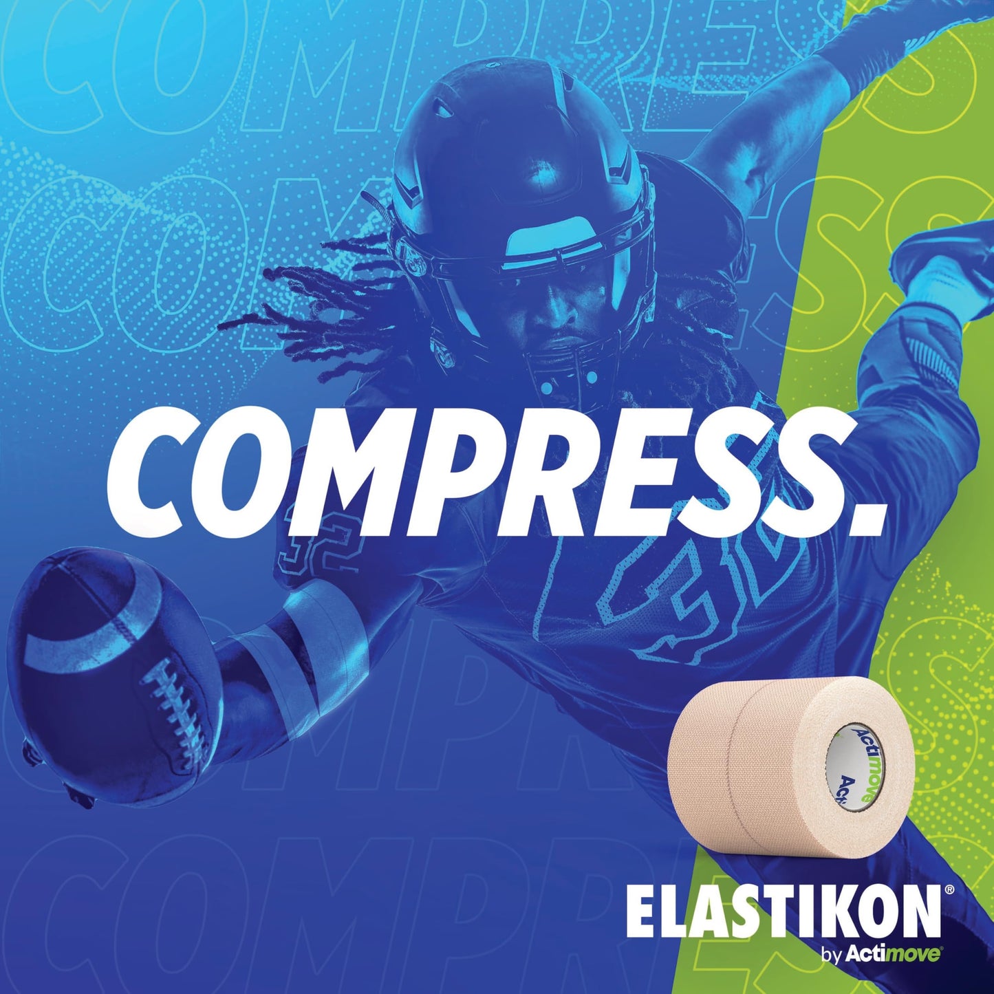 ELASTIKON by Actimove Elastic Athletic Tape - Provides Support for Sprains, Strains, Muscle Injuries - for Sport and Veterinary Applications - 1 in x 2.5 yd, 12 Rolls