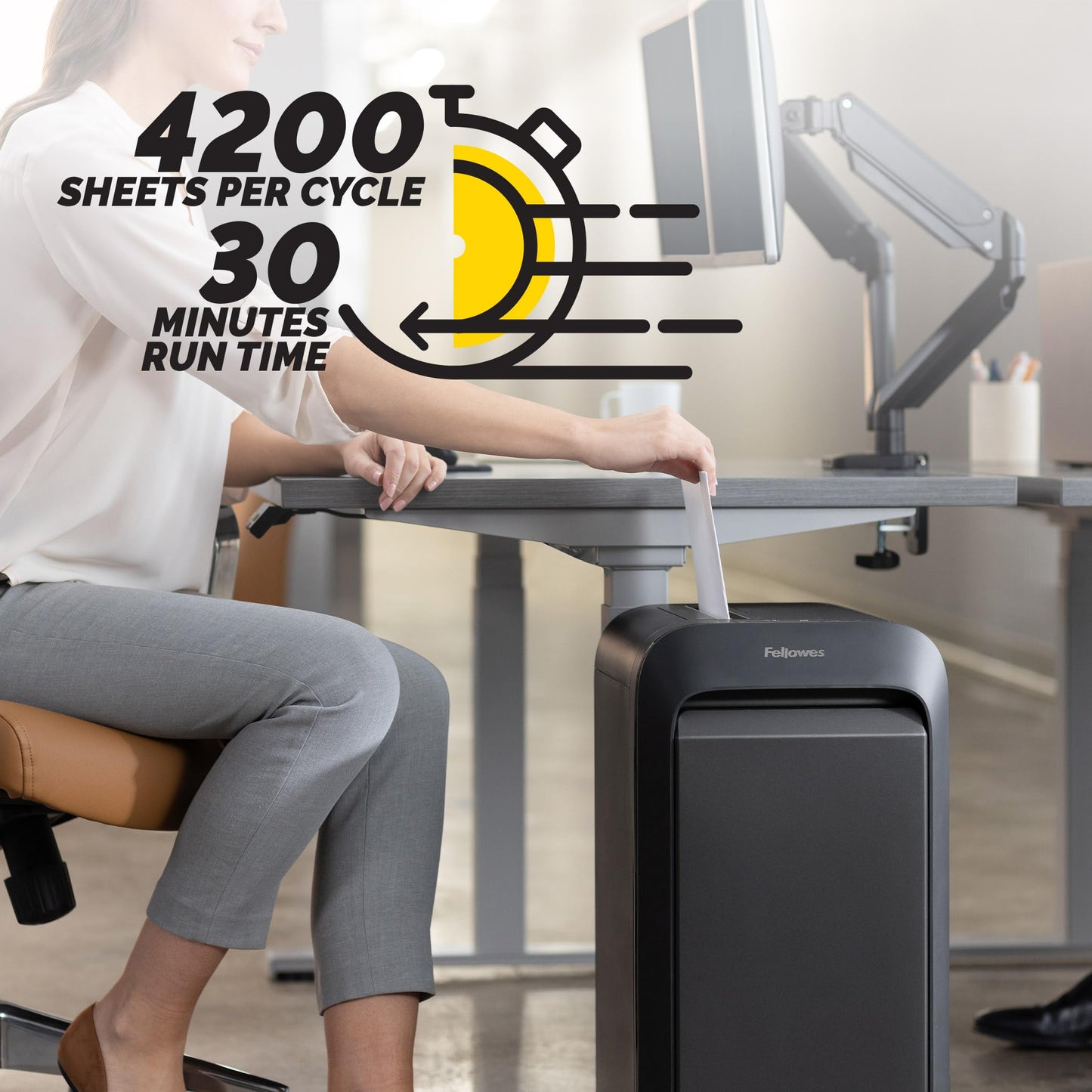 Fellowes Mfg Co. 5015401 Powershred LX22M 20 Manual Sheet Capacity Micro-Cut Shredder - Black