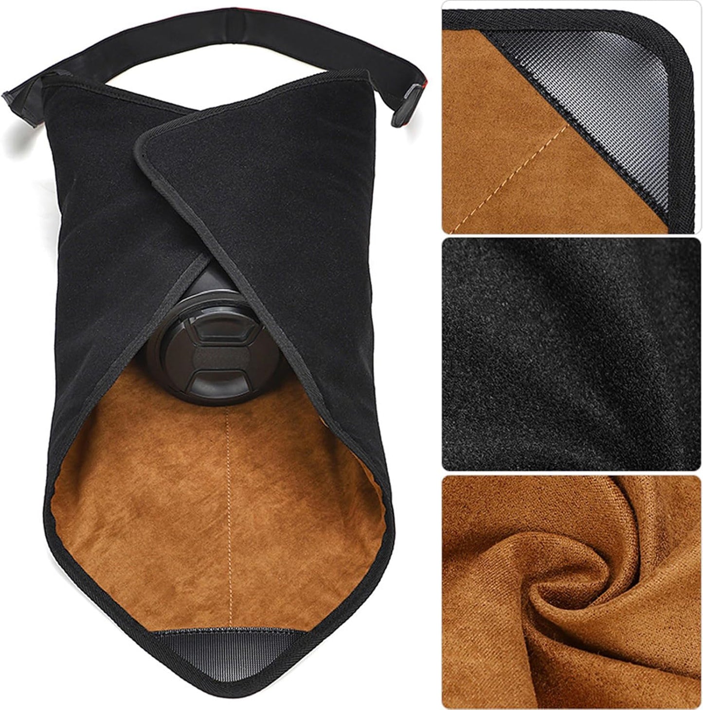 Generic 15.75-Inch) Protective Camera Wrap Cloth Self-Adhesive Lens Cover Magic Fabric Anti-Scratch Pouch for DSLR
