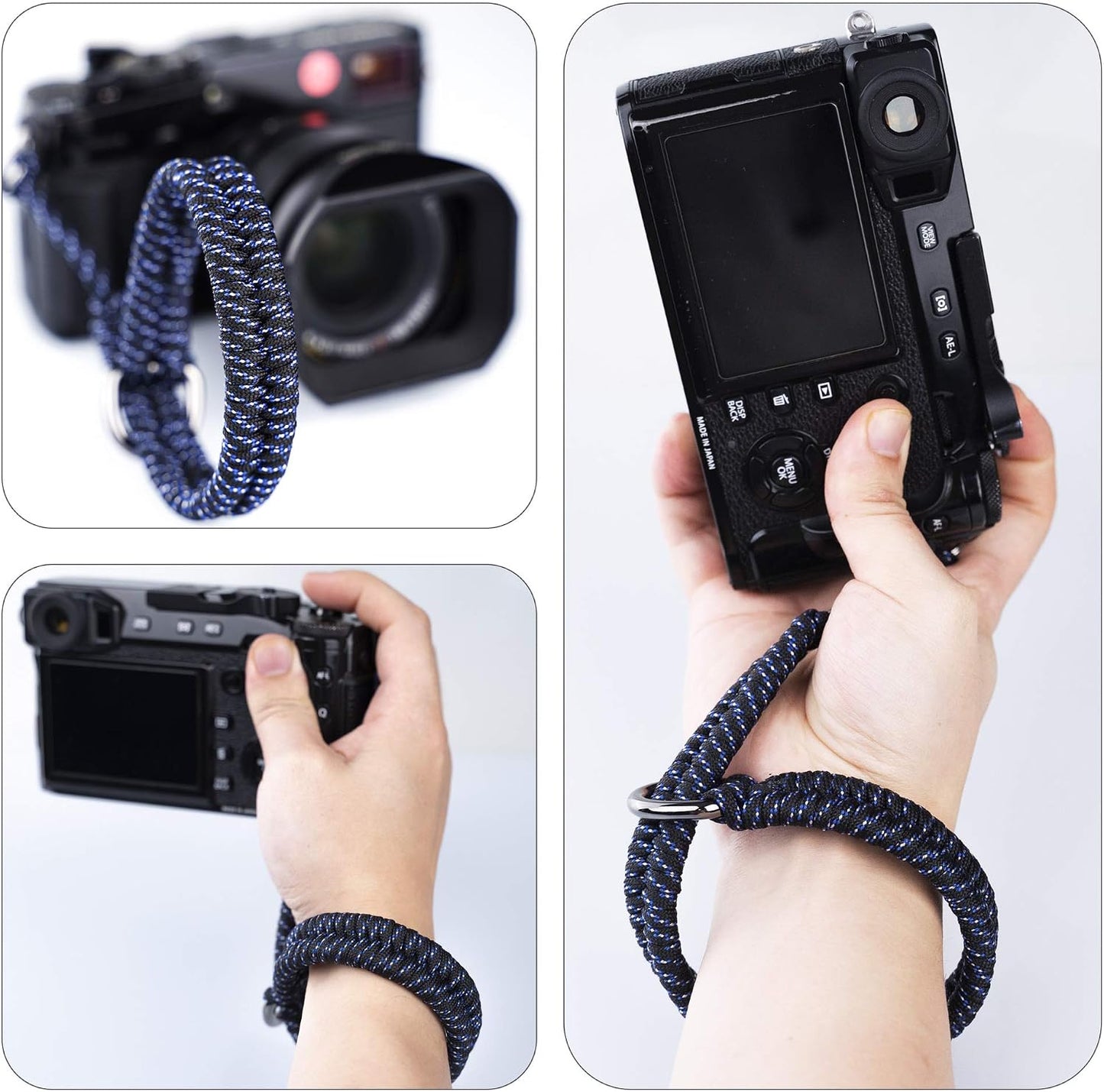 16-Inch AQAREA Quick Release Camera Wrist Strap - Hand Strap for DSLR & Mirrorless Cameras (Blue)