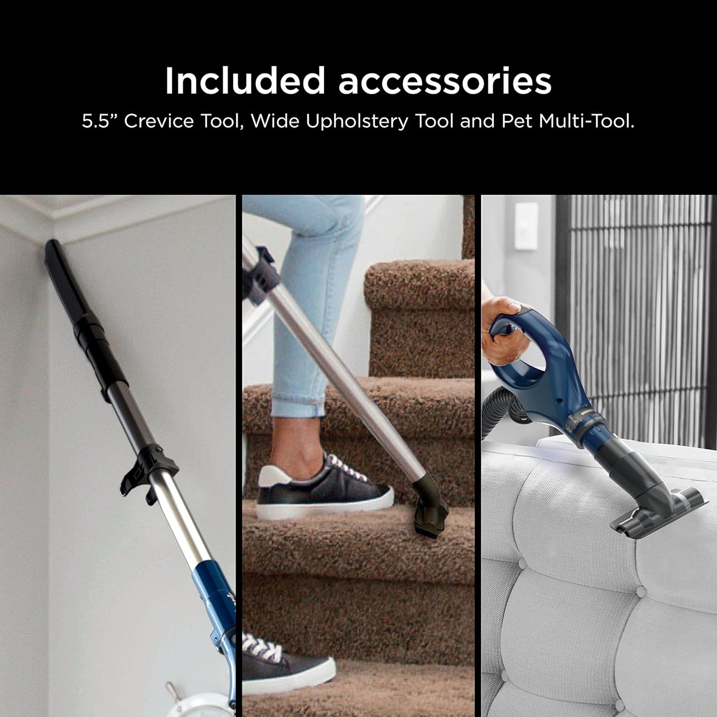 Shark NV151 Navigator Vacuum - HEPA Filtration, Swivel Steering & Pet Power Brush | Navy, Multi-Surface Cleaning