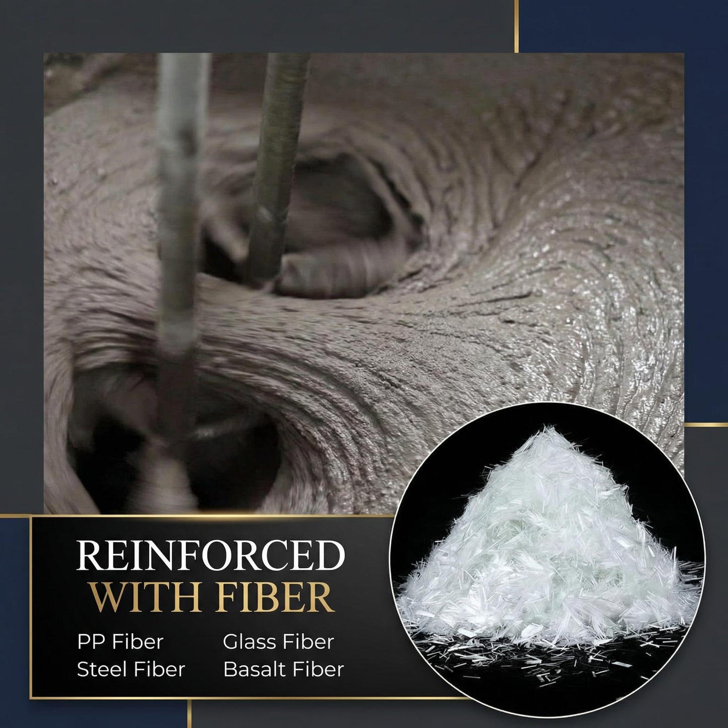 20 Lb 3/4'' (19 mm) Fiberglass for Concrete Cement Mortar Mix, Reinforcement Anti Seepage Anti Cracking White Fibers Fiberglass for Concrete Building Walls Garden Floor