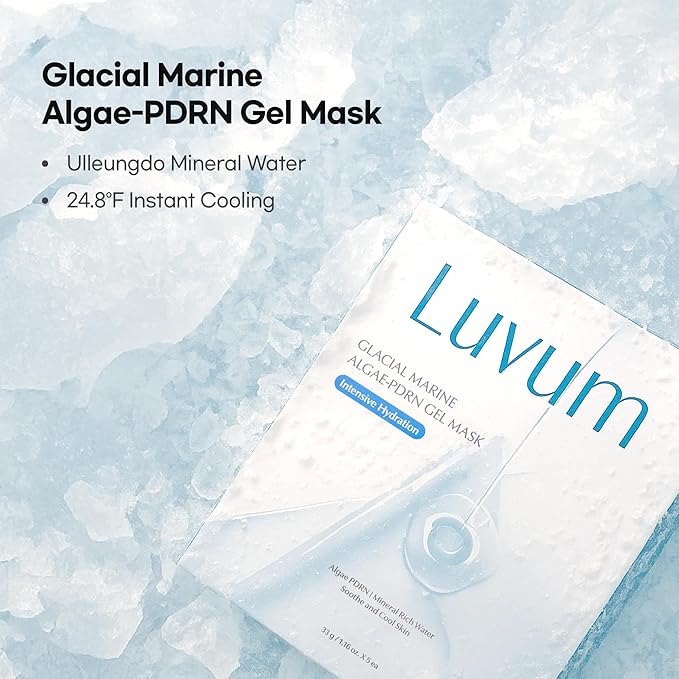 Glacial Marine Algae-PDRN Gel Mask, Algae PDRN, Mineral Rich Water, Overnight Hydrogel Mask, 4+1 Pack