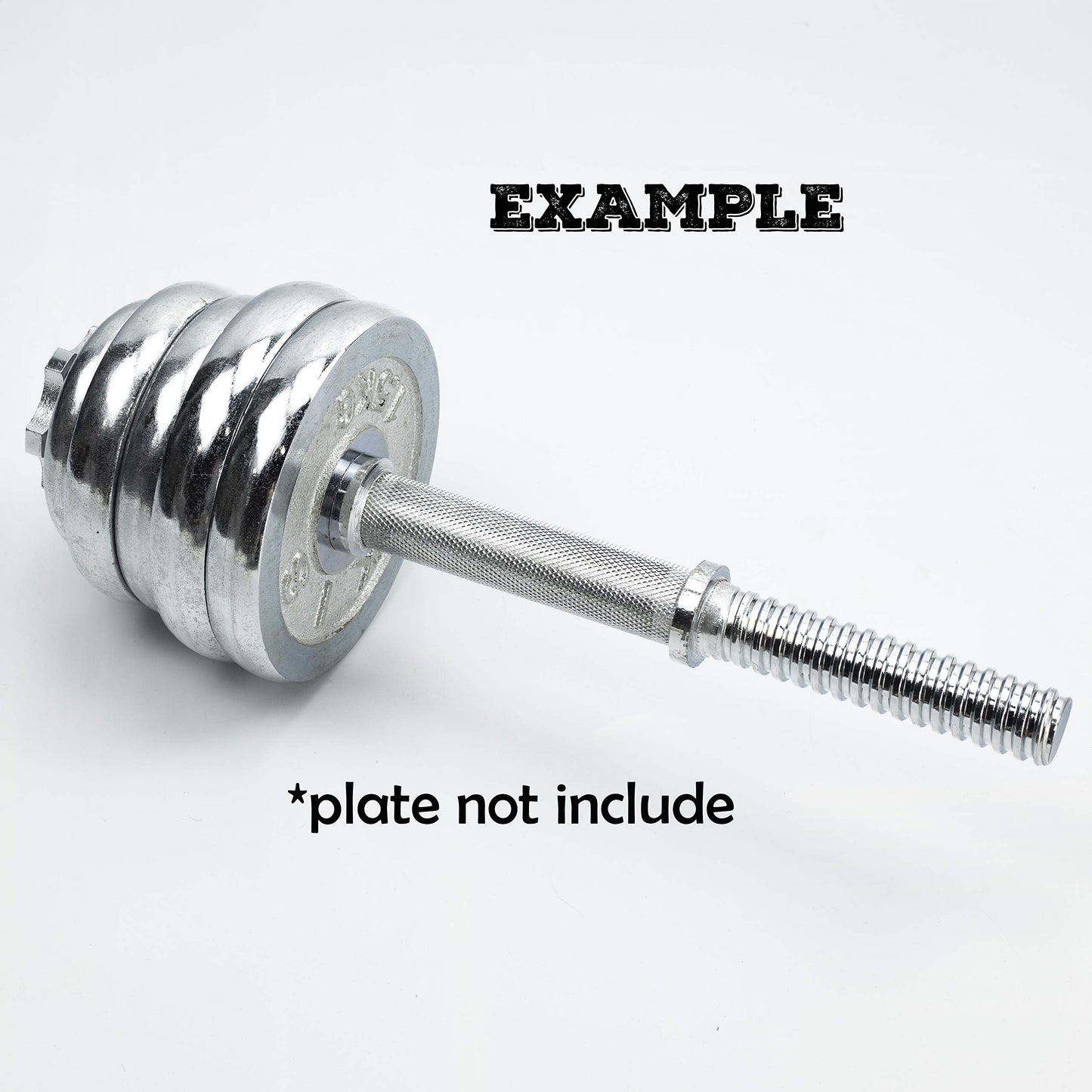 Rowland Harbor Threaded Dumbbell Handles/Adjustable Dumbbell Bar Handles 35cm/14.2 Inch - Fit 1 inch Standard Weight Plate - Weightlifting Accessories - Sold in Pair
