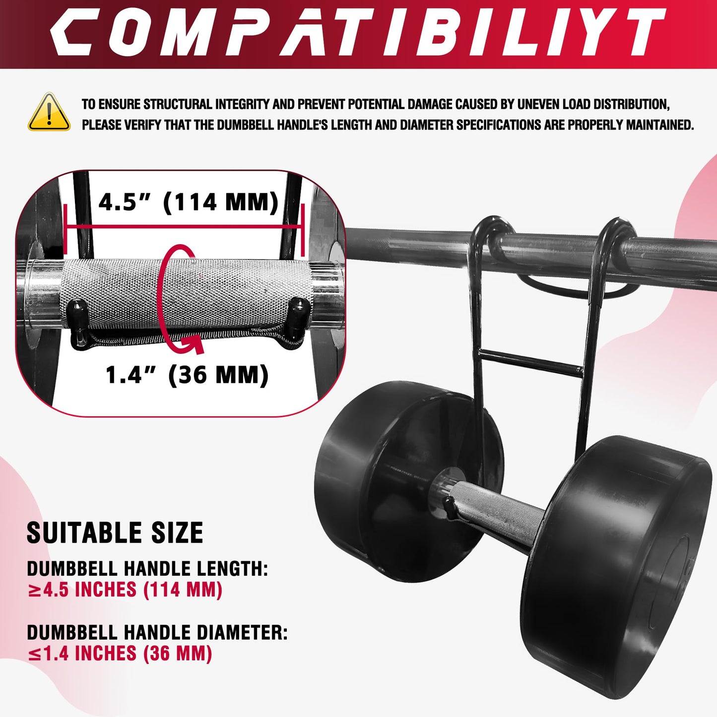 Upgraded 2-Pack Mad Spotter Pro 2.0 Dumbbell Hooks, Dumbbell Spotter Hooks with 250 lbs Load for Bench Press, Chest & Shoulder Workouts with Wrist Straps, Storage Bag,Perfect for Hanging Dumbbells