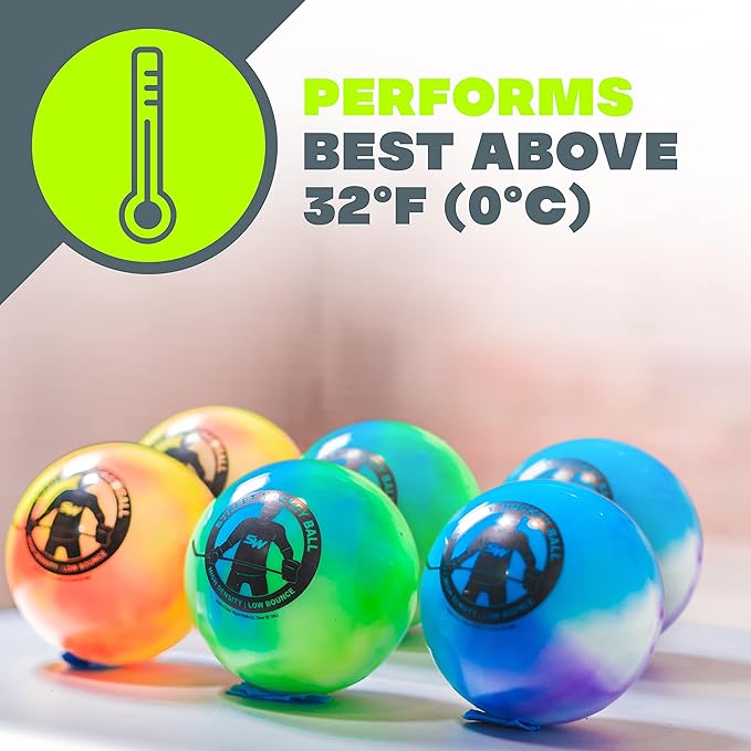 Outdoor Street Hockey Balls, 6 Pack | Official Size & Weight | High Density, Minimal Bounce for Improved Gameplay | Ideal for Roller or Street Hockey Above 32F