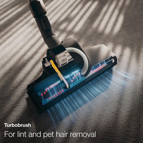 Miele Classic C1 Turbo Team Canister Vacuum - Portable Tech Blue Bagged Design for Home Cleaning