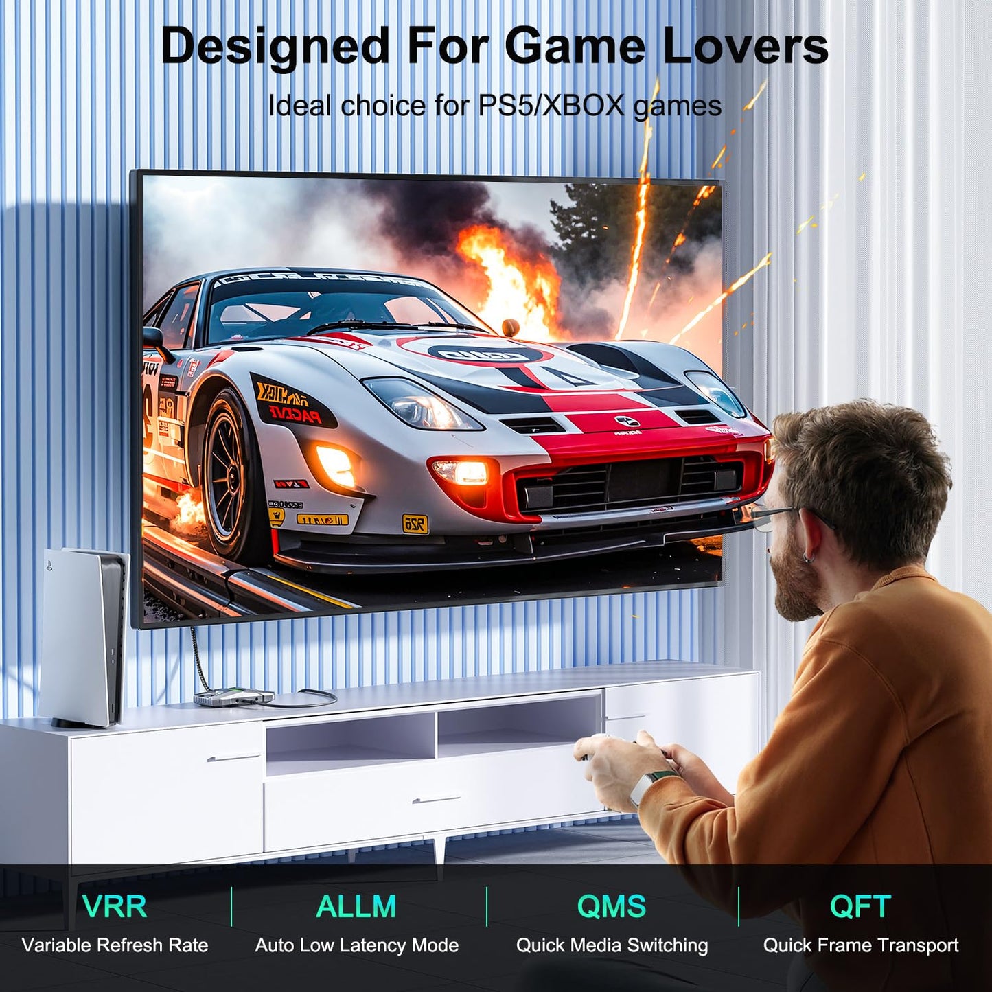 TagBreet 8K 2.1 5 /1.5M, 48Gbps 4K 240Hz 165Hz 144Hz 120Hz, 8K 60Hz, HDR10+, HDCP2.3|, PS5 HDMI Cable ft | Ultra High