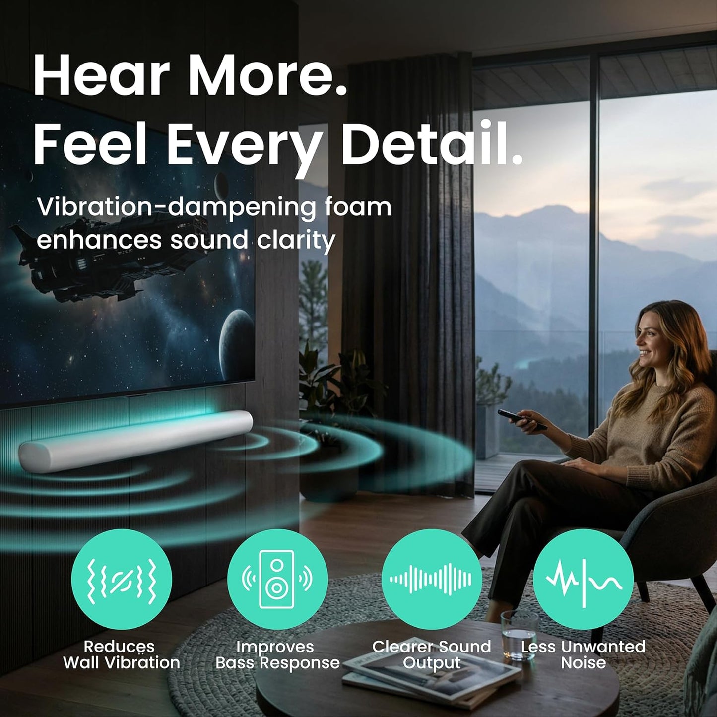 ynVISION.DESIGN Soundbar Wall Mount compatible with Sonos Arc Ultra and Sonos Arc - Includes All Hardware and Anchors