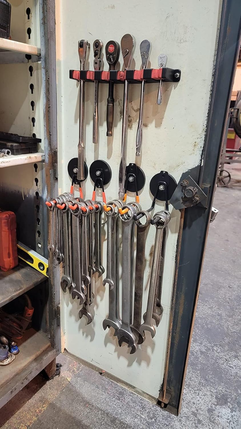 ULIBERMAGNET Heavy Duty Magnetic Garage Hooks - 10 Pack Strong Hooks for Tools & Storage | Orange