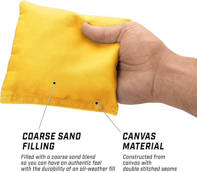 GoSports Classic Cornhole Bean Bags Set of 4-16 Colors Available - Regulation All Weather, Mix and Match
