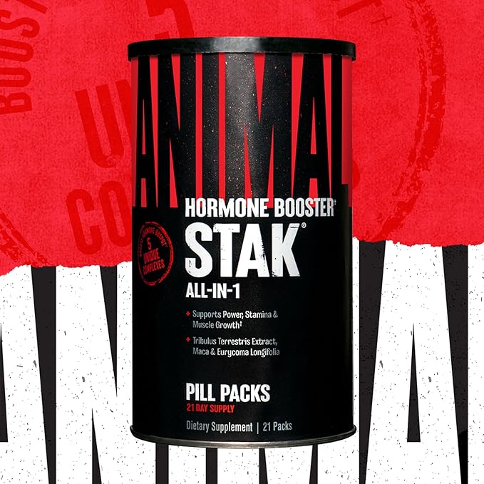 Animal Stak ??Complete Natural Hormone Booster Supplement with Tribulus ??Natural Testosterone Booster for Athletes ??Contains Estrogen Blockers ??1 Month Cycle