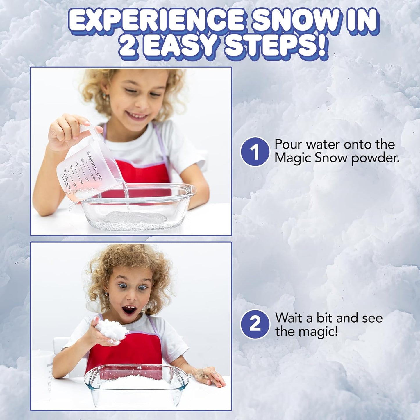 ArtCreativity Instant Snow Powder - Create 4 Gallons of Realistic Fake Snow | Perfect for Sensory Play & Holiday Fun