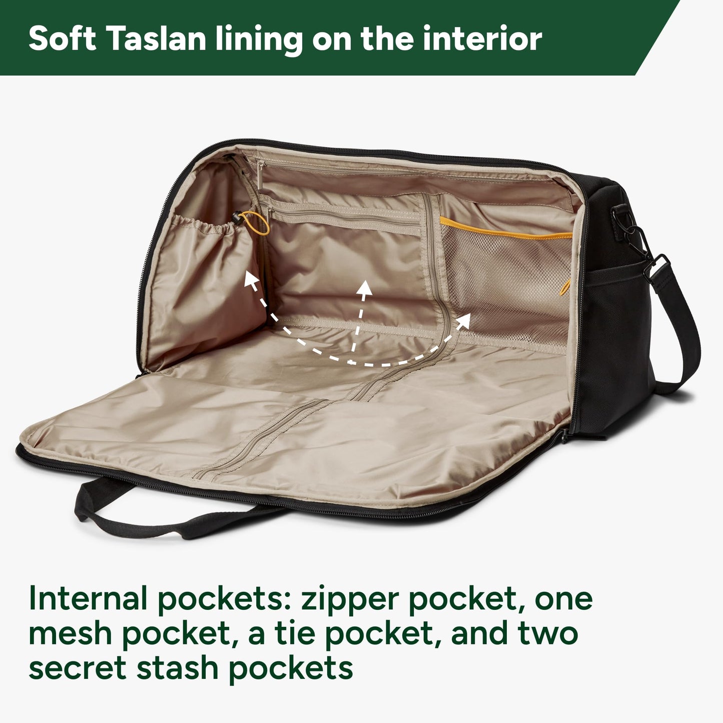 Halfday Convertible 2-in-1 Premium Garment Duffel Weekender Bag 45L: Wrinkle-Free Travel (Hanging Suit Compartment, Shoe Pockets, Trolley Sleeve), Balistic Nylon Carry-on, Jet