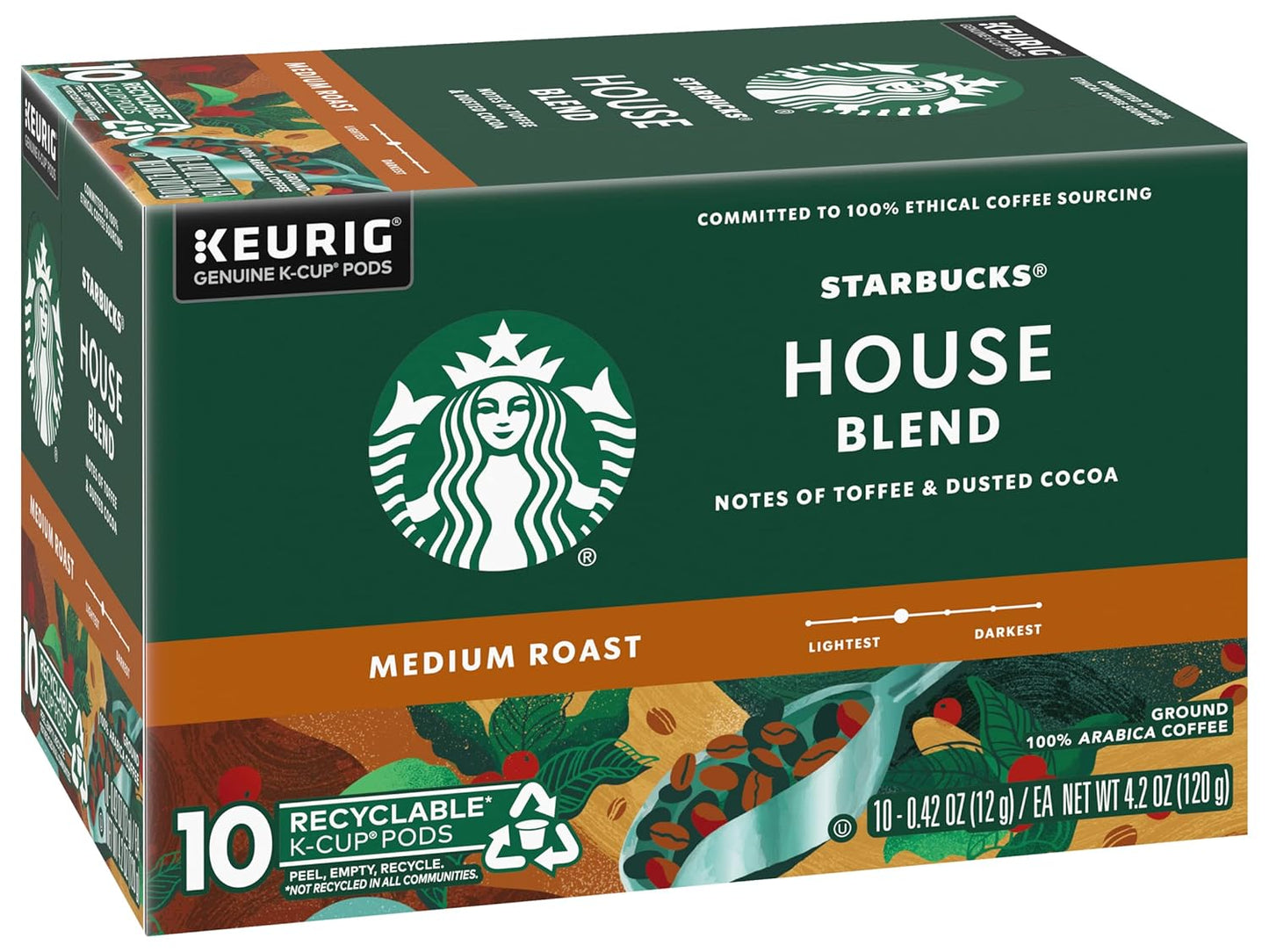 Starbucks House Blend K-Cup Pods - Rich Flavor for Keurig Brewers | 160 Count