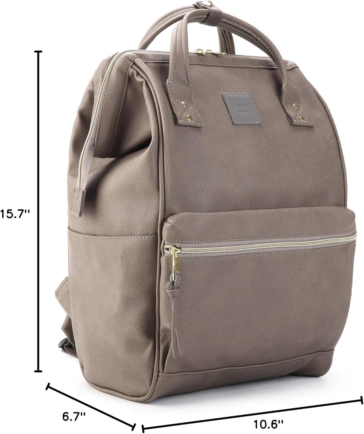 Backpack 15-inch Backpack, Kah&Kee Leather for Women and Men Laptop Bag | Teacher Professional, Diaper Bag Ideal