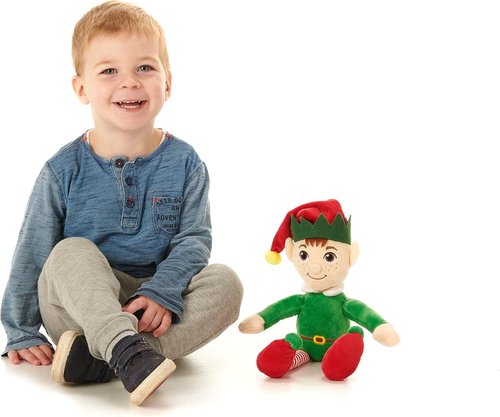 Deluxe Paws Christmas Elf Plush Toy - Soft, Festive Design | 34cm Perfect for Holiday Cheer