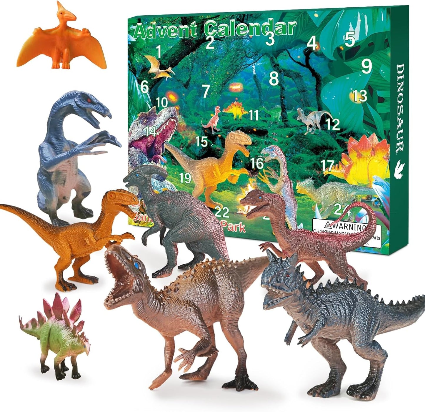 Realistic Dinosaur Figurine Advent Calendar 2025 - 24-Day Countdown Christmas Gift for Kids