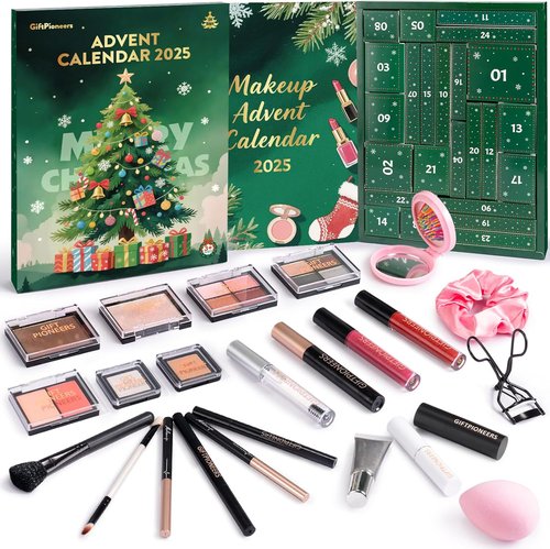 Makeup Advent Calendar 2025 - 24-Day Christmas Beauty Countdown Set for Women & Teens