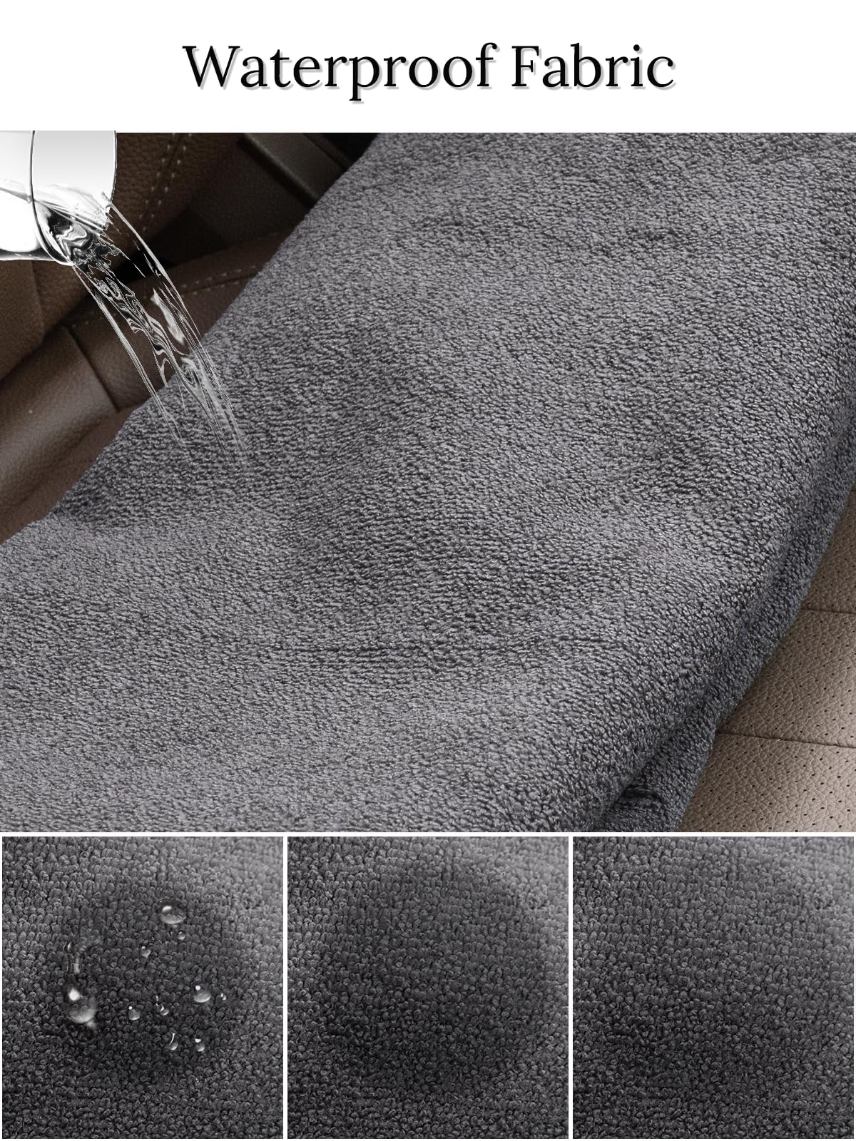 Prpeko Terry Cloth seat Cover Universal Waterproof Car Sport Towel Seat Cushion Non-Slip Sweat-Absorbent Towel Cloth Suitable for Gym Workout, Universal Fit for Car SUV Van-Black