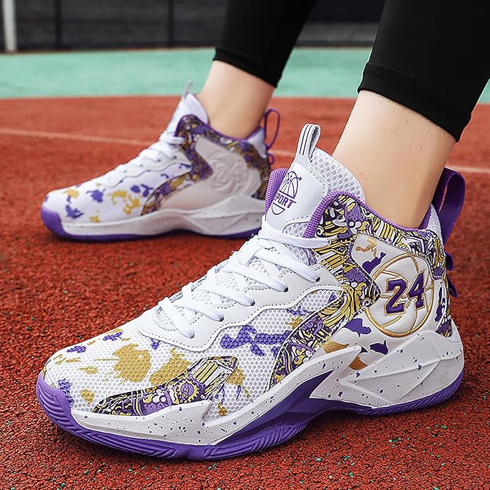 Boys Basketball Shoes Breathable Indoor Athletic Shoes Youth Outdoor Fashion Sneakers Comfortable Basketball Shoes for Girls