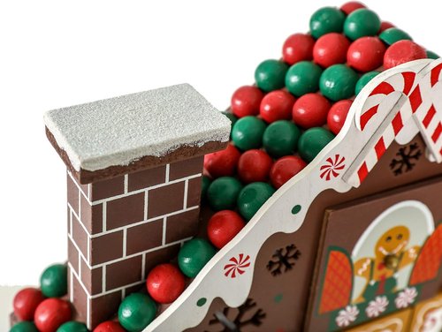 BRUBAKER Reusable Wooden Advent Calendar - Gingerbread House with LED Lights | DIY Christmas Decor 10.31 x 17.72 x 2.17 Inches