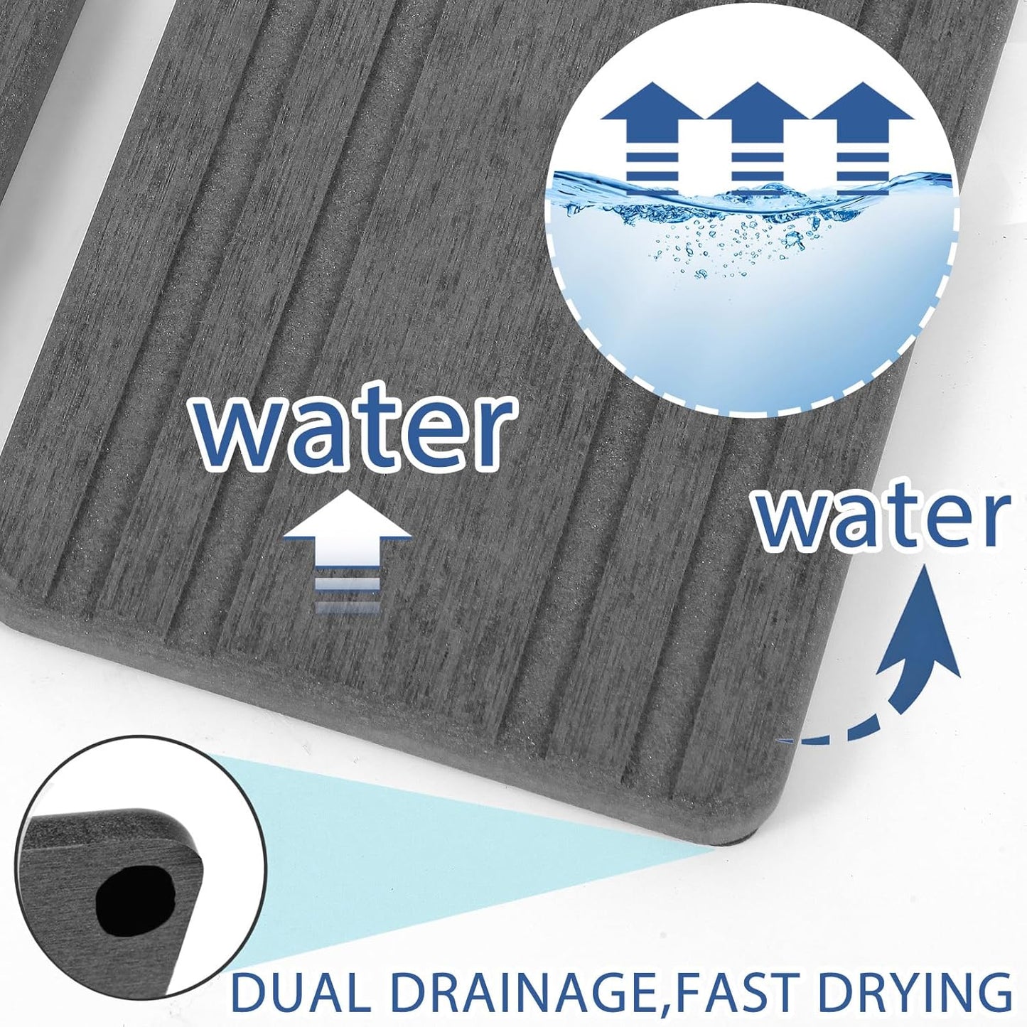 Skiennix Water Absorbing Stone Tray - Quick Drying Diatomite Coasters for Kitchen & Bathroom | 2PCS Set
