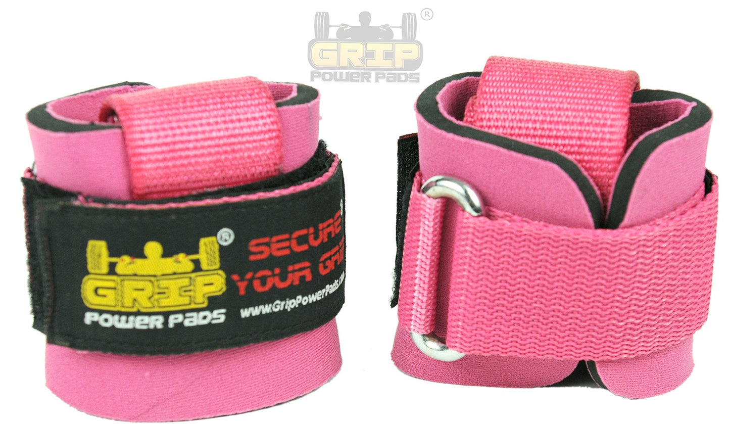 Best Heavy Duty Lifting Straps Neoprene Padded 1 Pair Wrist Wraps & Rubbery Grip Support Straps & Cotton Coated Rubber on One Side Alternative to Power Lifting Hooks Weightlifting Grip Pad
