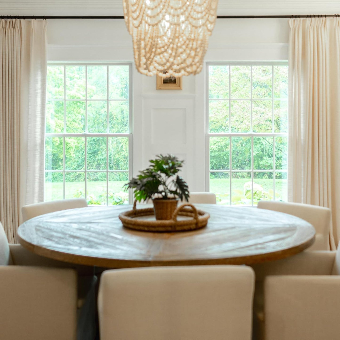 TWOPAGES Liz Linen Custom Blackout Curtain - Pleated Header, Memory Trained, Neutral Textured Drapes | 1 Panel