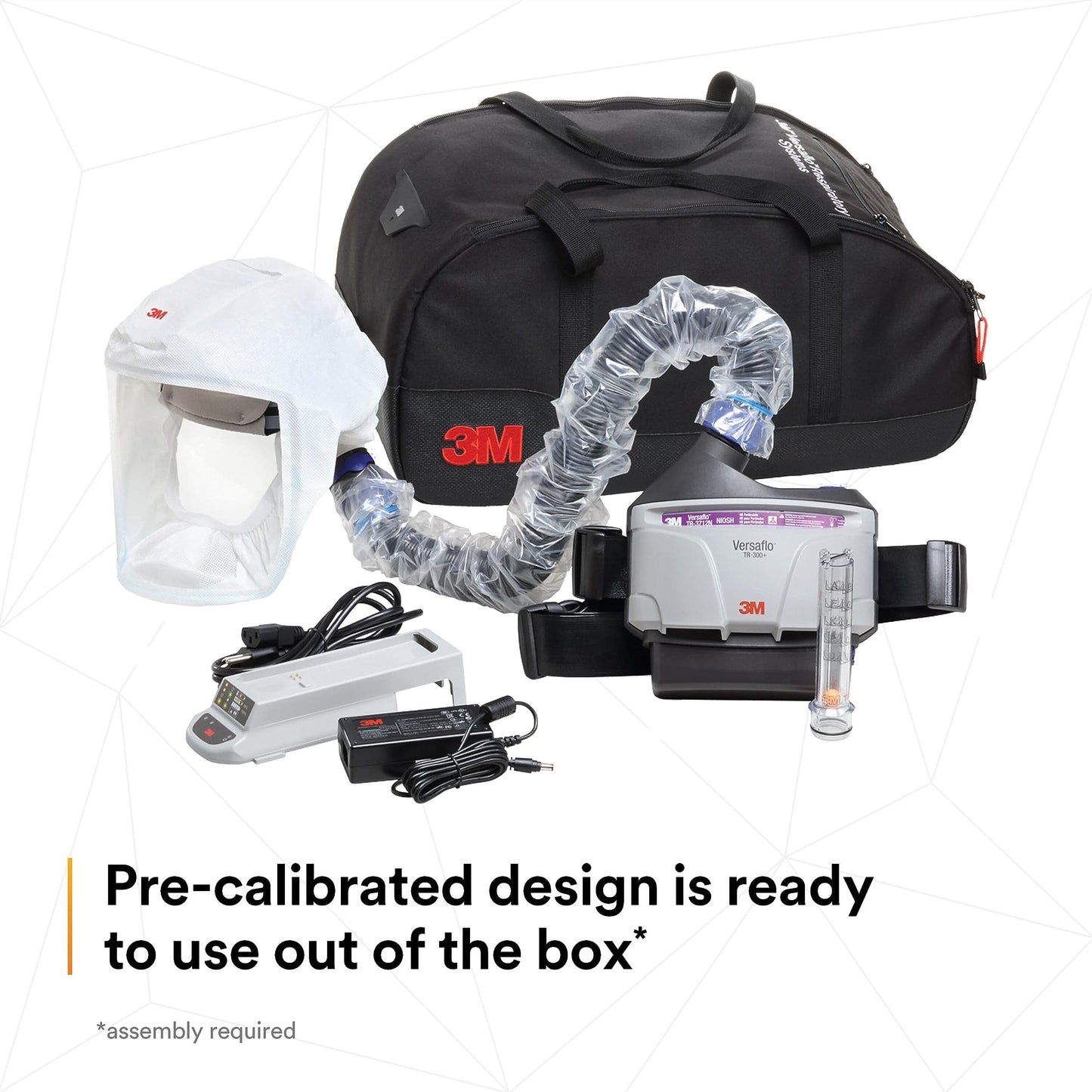 3M PAPR Respirator, Versaflo Powered Air Purifying Respirator Kit, TR-300N+ HKS, Healthcare, S/M Headcover, Lightweight, Low-Profile, Easy to Use, All-in-One Respiratory Protection for Particulates