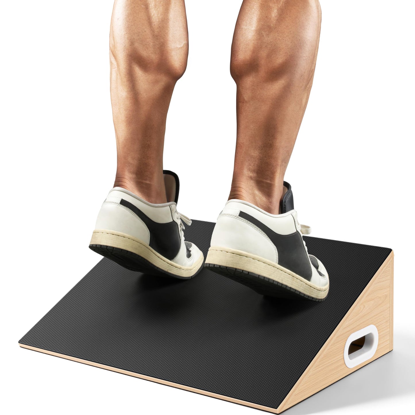 MIUONO Slant Board, 19.7" Wide Calf Stretcher Slant Board for Calf Stretching, Squats, Knees Over Toes, Weightlifting, and Fitness, 6.5” Height for Deeper Squats & More Muscle Activation