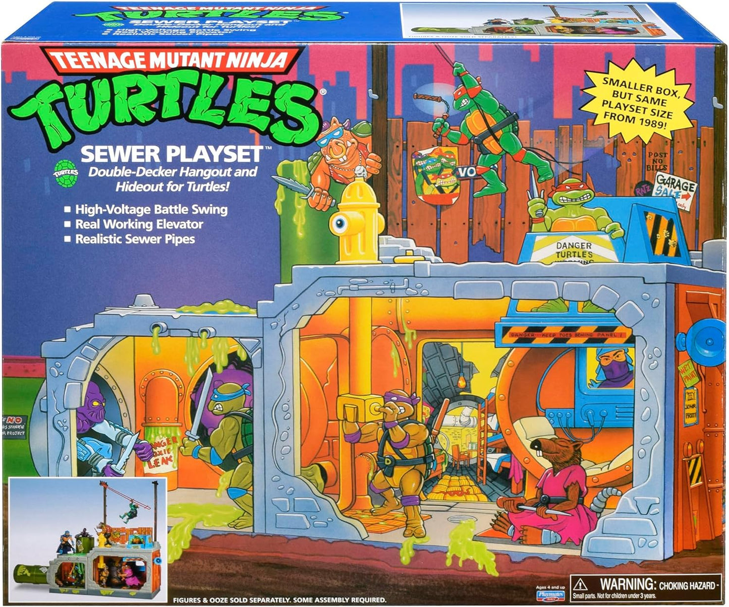 Playmates Toys Teenage Mutant Ninja Turtles Classic Sewer Playset - Fun Interactive Design